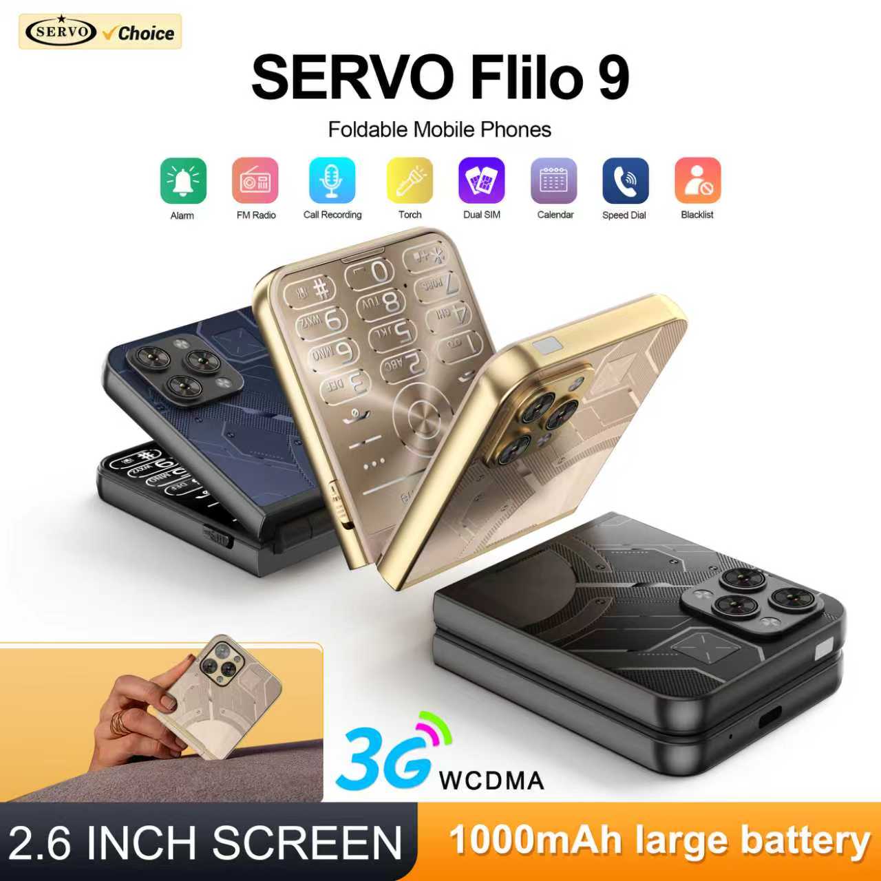 Servo Pan Tilt - سيرفو Flilo9 هاتف محمول قابل للطي