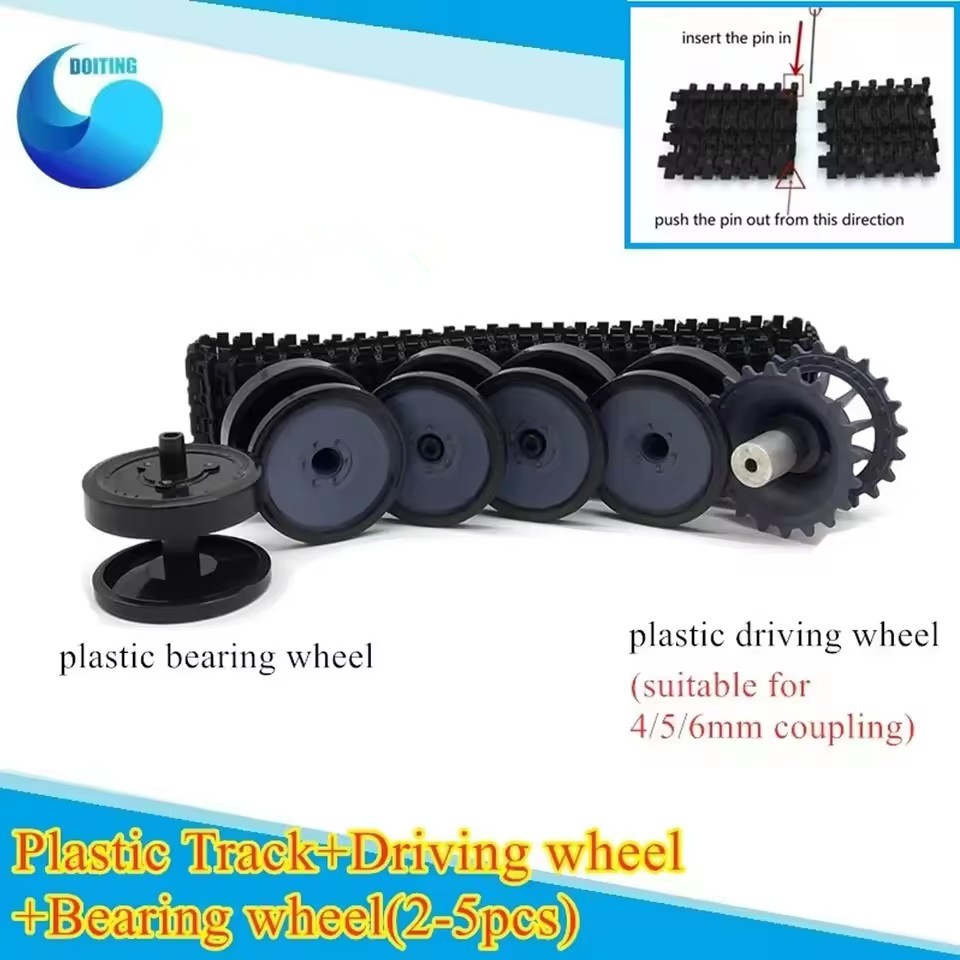 Tracked Robot Chassis - البلاستيك عجلات البلاستيك المسار مجموعة ملحق