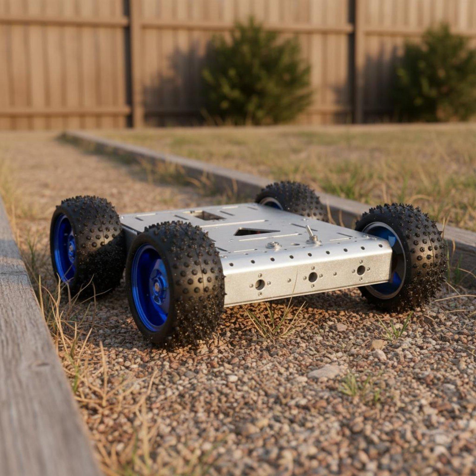 هيكل سيارة ذكية بنظام الدفع ال - مراجعة Robot Chassis وسعره