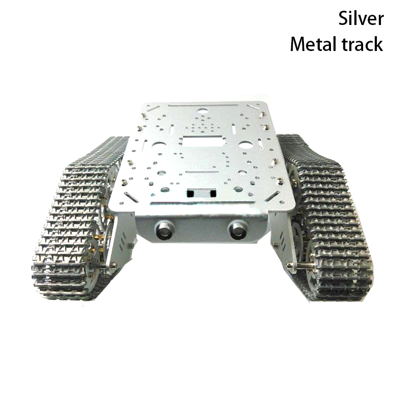 هيكل دبابة معدني بدفع ثنائي مع - مراجعة Tracked Robot Chassis وسعره