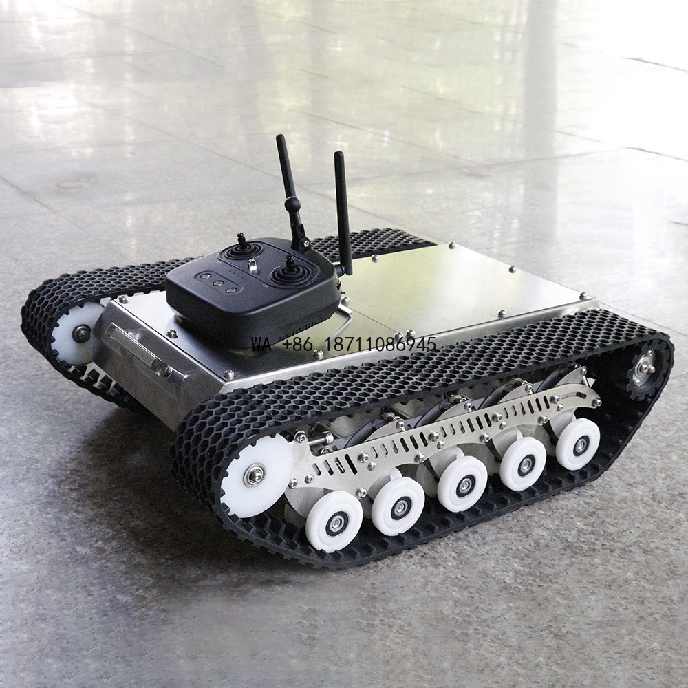 منصة هيكل روبوتية بمسارات مطاط - مراجعة Robot Chassis وسعره