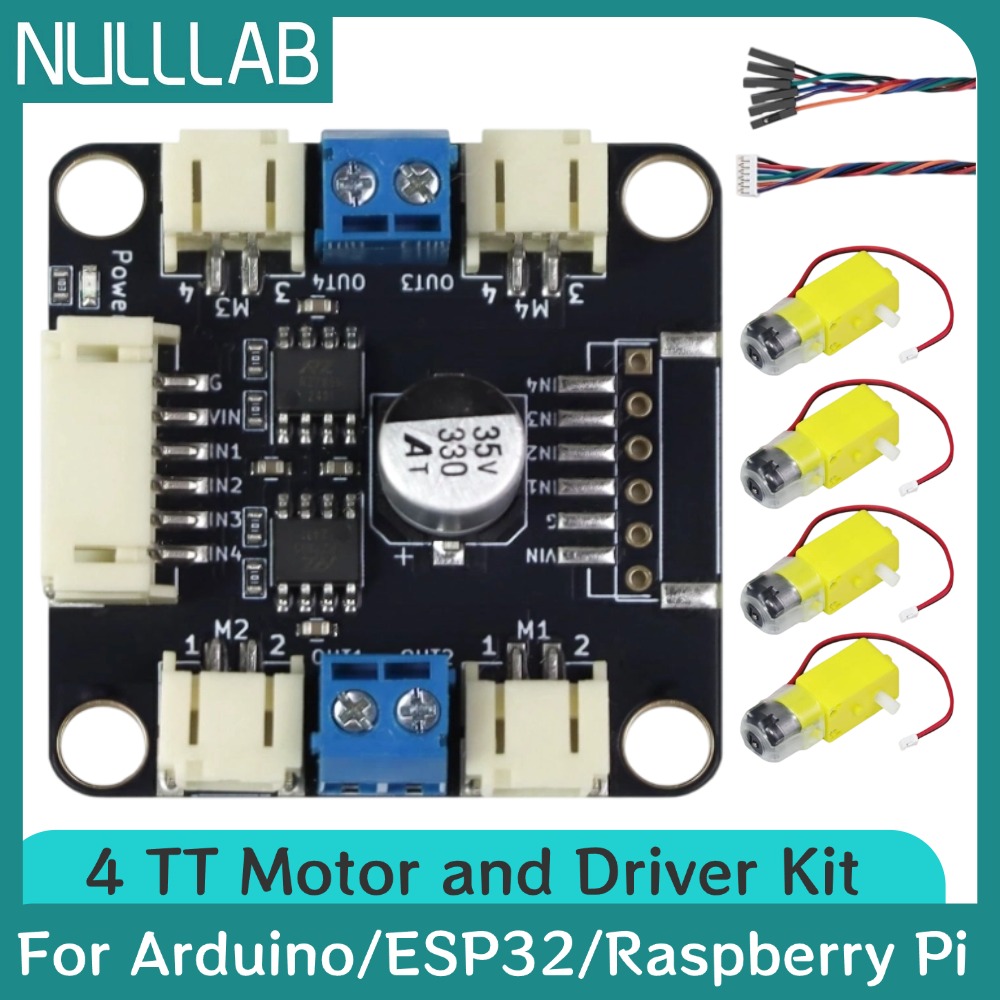 طقم محرك 4 TT مع وحدة تحكم، مح - مراجعة Motor Driver L298N وسعره
