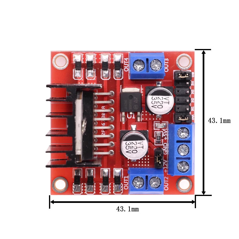 1-100 قطعة لوحة تحكم محرك خطوي - مراجعة Motor Driver L298N وسعره