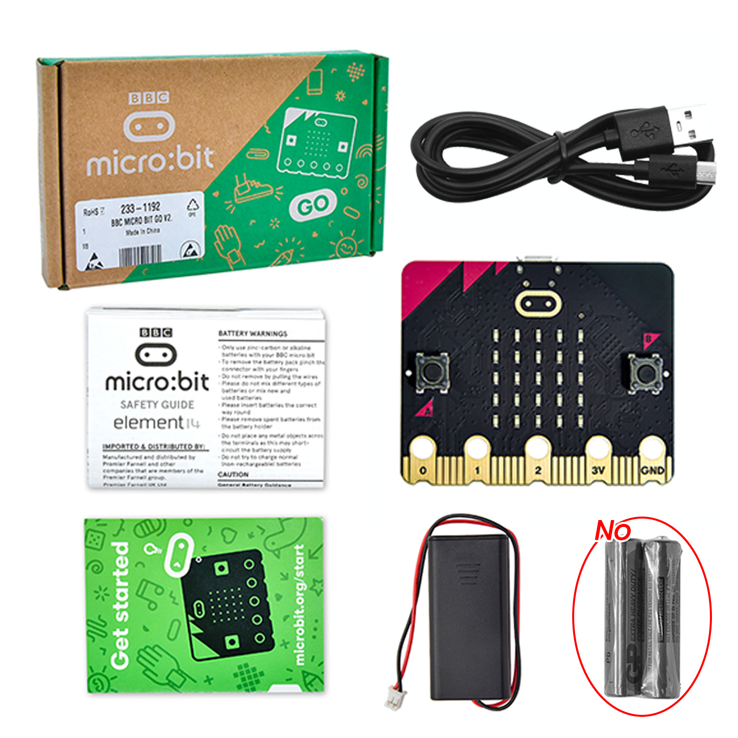لوحة تطوير BBC Micro Bit V2 ال - مراجعة Microbit Robot وسعره