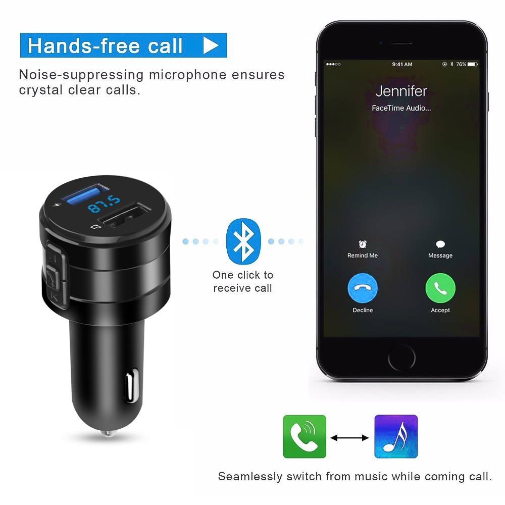 بلوتوث 4.2 FM الارسال سيارة مش - مراجعة Robot Bluetooth Car وسعره