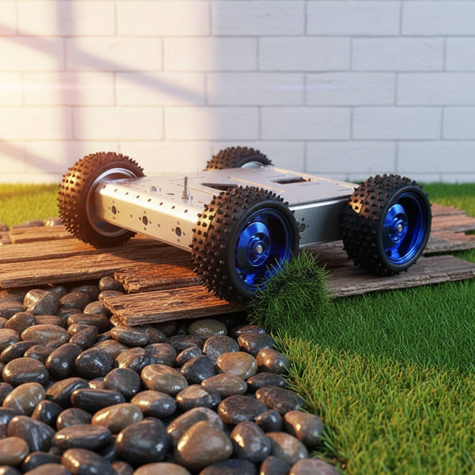 هيكل سيارة ذكية رباعية الدفع ب - مراجعة Robot Chassis وسعره