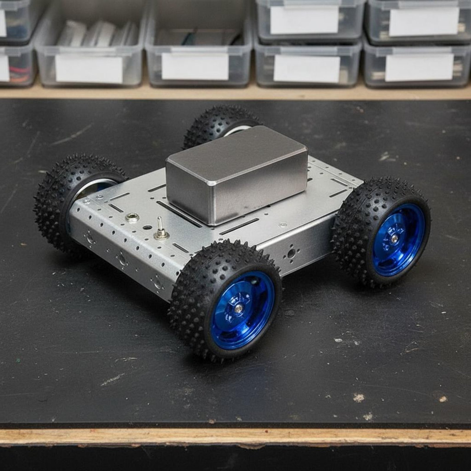 هيكل سيارة ذكية رباعية الدفع ب - مراجعة Robot Chassis وسعره