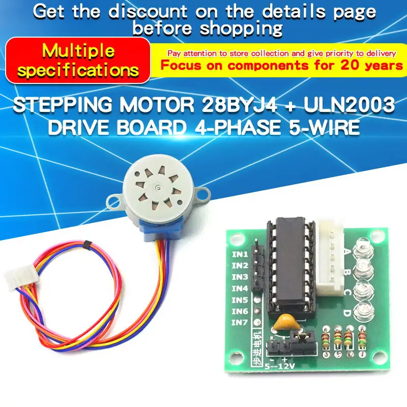 1 قطعة 28BYJ4 محرك متدرج ULN20 - مراجعة Uln2003 Driver وسعره