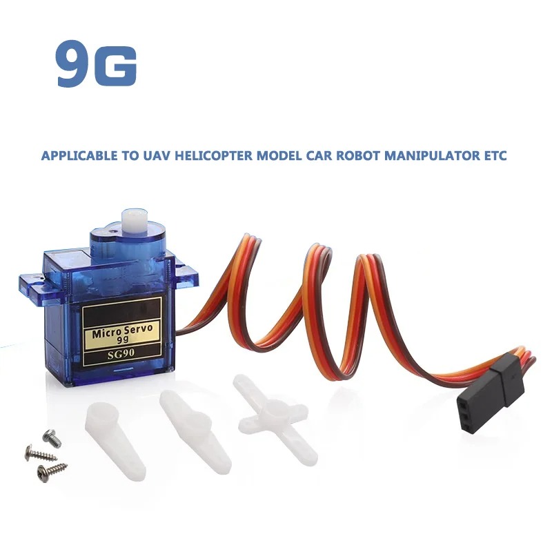 محرك سيرفو صغير SG90 9G بتروس  - مراجعة Sg90 Servo وسعره