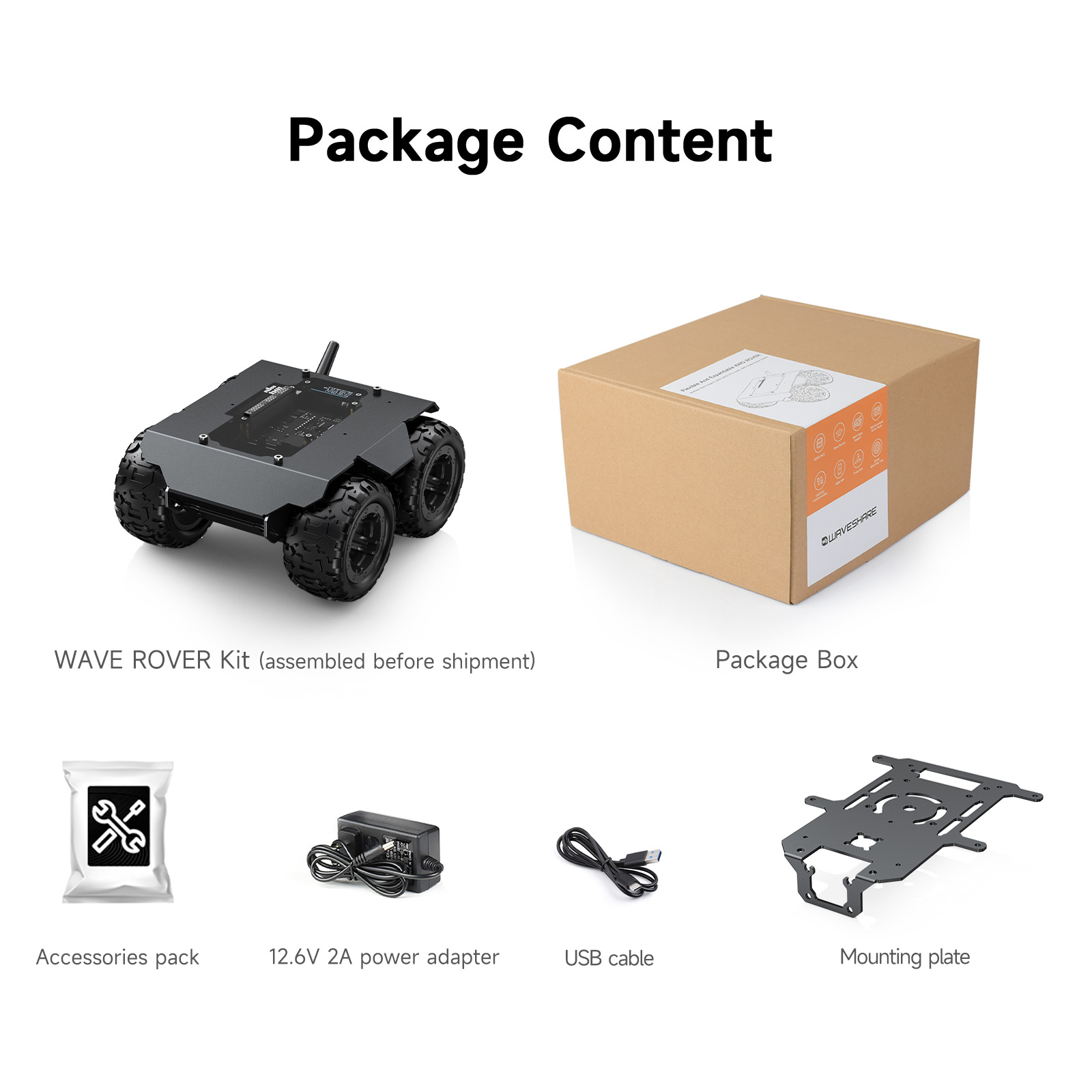 Waveshare WAVE ROVER هيكل روبو - مراجعة Robot Chassis وسعره
