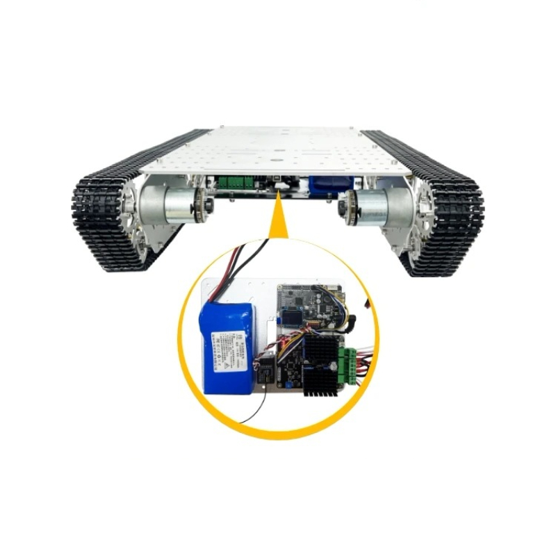 سيارة ذكية بعجلات بلاستيكية T8 - مراجعة Tracked Robot Chassis وسعره